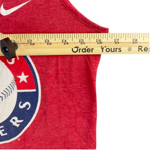Nike Texas Rangers Womens Red Racerback Tank Top M Sports MLB Tee - Picture 6 of 10